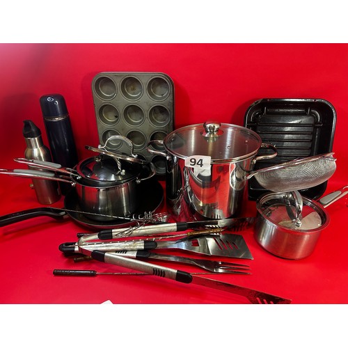 94 - Large selection of kitchenalia - to include BBQ tools