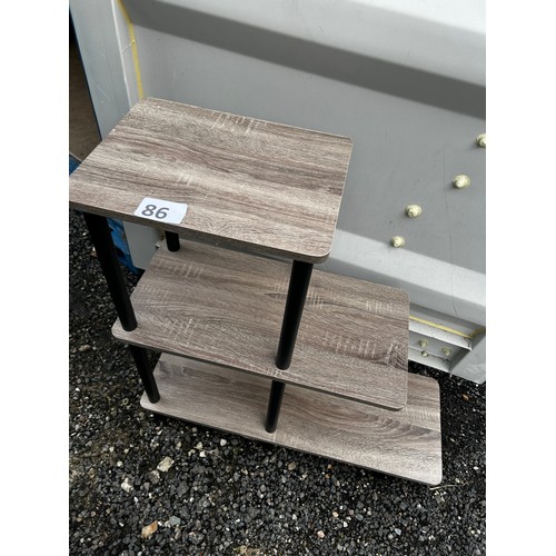 86 - Furinno side table -  wood, French Oak grey/black