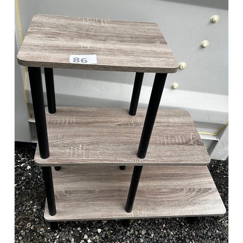 86 - Furinno side table -  wood, French Oak grey/black