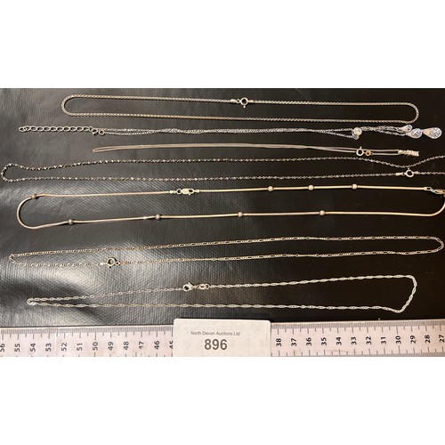 Large selection of silver (975) chains