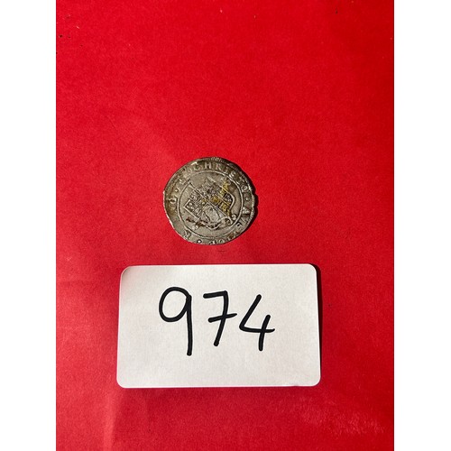 974 - Charles I silver coin (scales not included)
