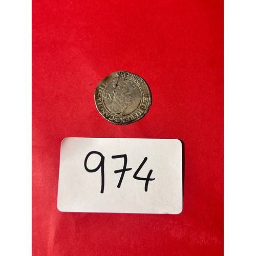 974 - Charles I silver coin (scales not included)