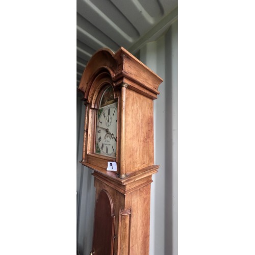 Antique longcase clock, painted dial signed Jn° Ede, Camelford, with ...
