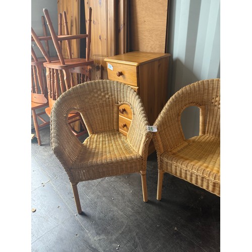 28 - Pair of Wicker Tub Chairs