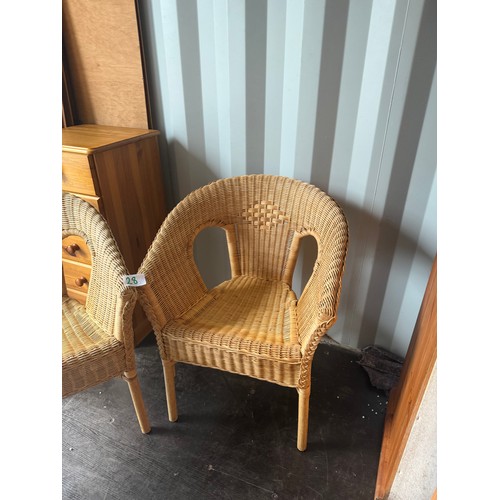 28 - Pair of Wicker Tub Chairs