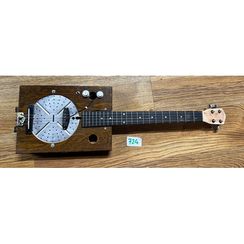 Homemade 4 String box guitar, 4 string pickup with Vol + Tone slide type