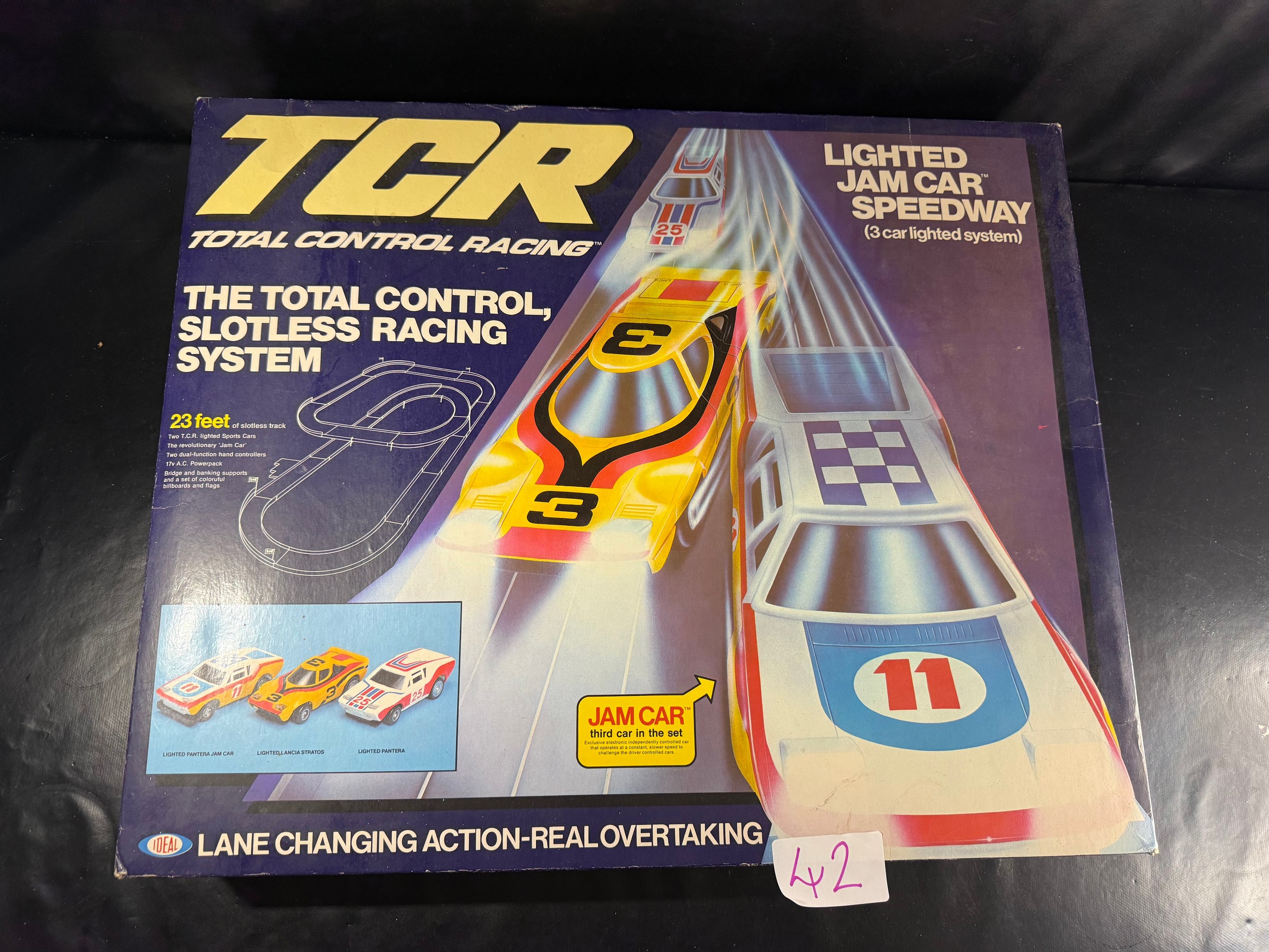 A vintage TCR Total Control Racing slotless racing system, “Lighted Jam ...