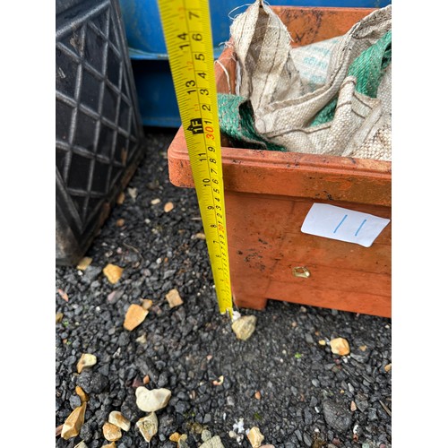 11 - Rectangular Terracotta-Effect plastic Garden Planter
