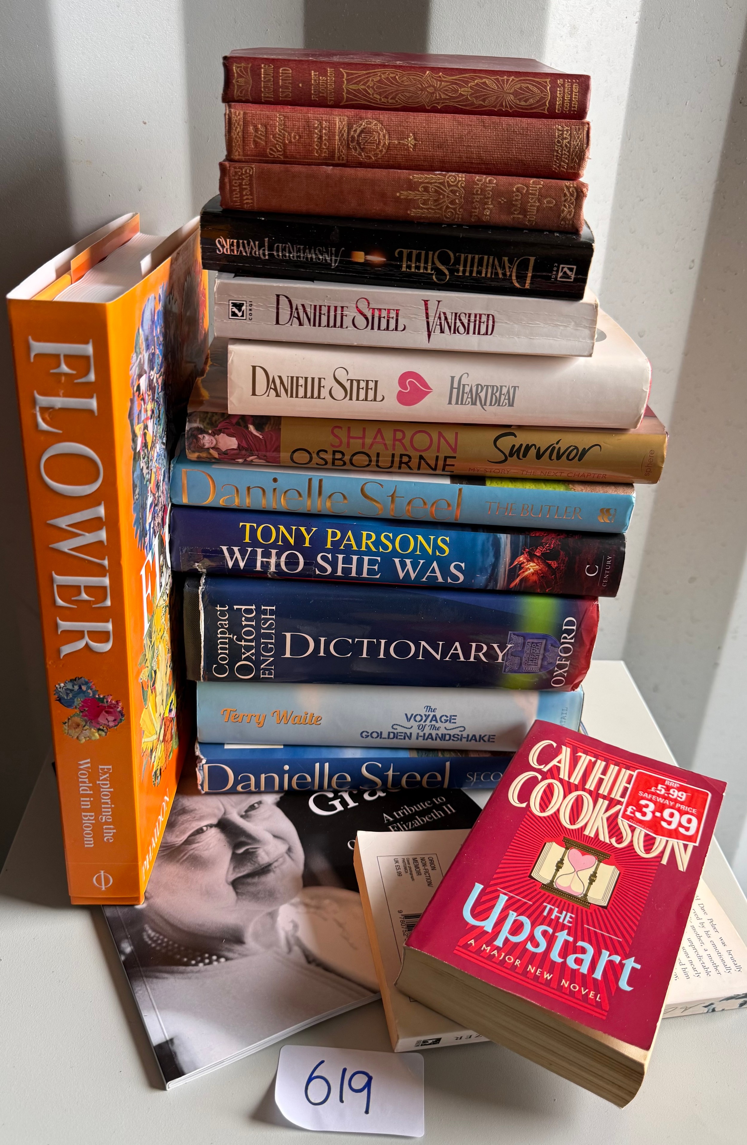 Mixed Box of Books Including Fiction, Reference & Hardbacks