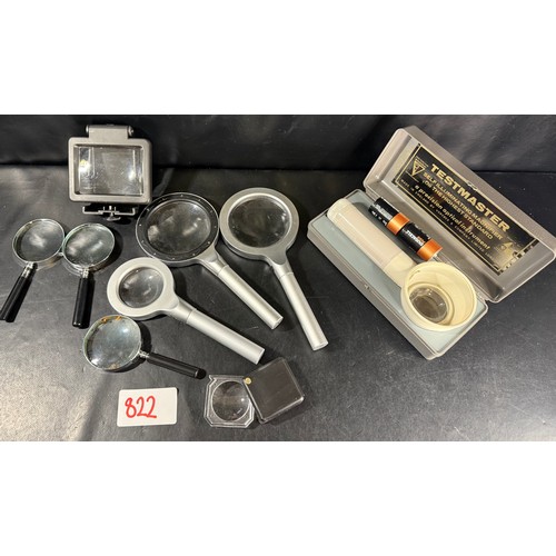 Collection of Magnifying Glasses and Optical Items