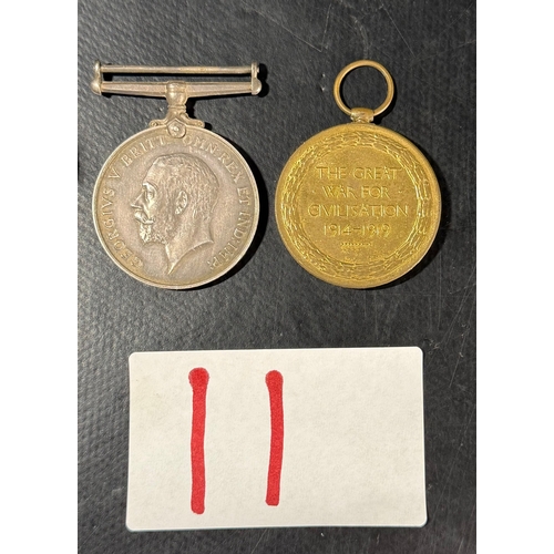 11 - World War I Victory Medal and British War Medal - Pte C.Friend 24799 - Devon