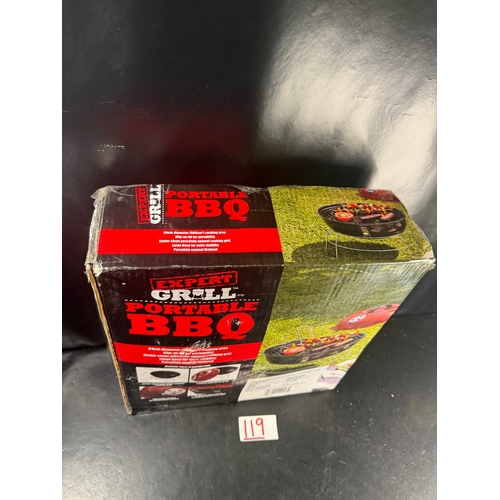 119 - Portable Kettle BBQ (Boxed) - Appears unused / boxed (unchecked).