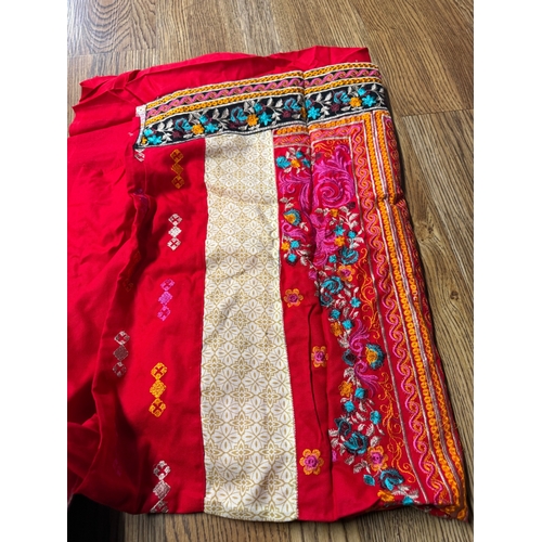 23 - Red Embroidered Fabric