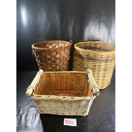 372 - Three Wicker Baskets