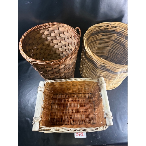 372 - Three Wicker Baskets