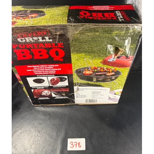 378 - Expert Grill Portable Kettle BBQ in Box - contents  unchecked
