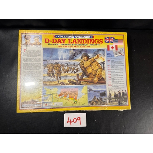 409 - “Operation Overlord: D-Day Landings” 1000 Piece Jigsaw Puzzle (50th Anniversary) - contents not chec... 
