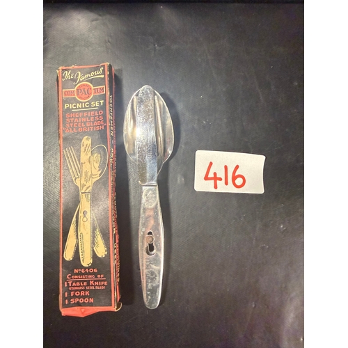 416 - “Compactum” Three-in-One Picnic Cutlery Set