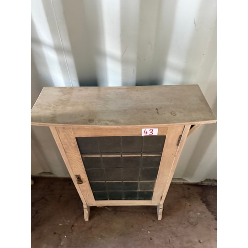 43 - Display cabinet with leaded glass front