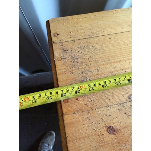 48 - Pine open bookcase / shelving unit - uneven bottom