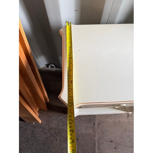 49 - White Bedside Cabinet with Drawer