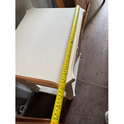 49 - White Bedside Cabinet with Drawer