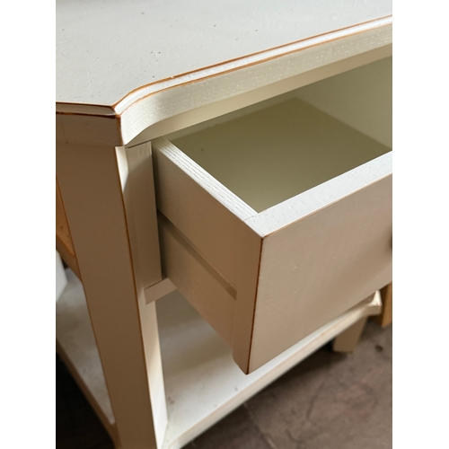 49 - White Bedside Cabinet with Drawer
