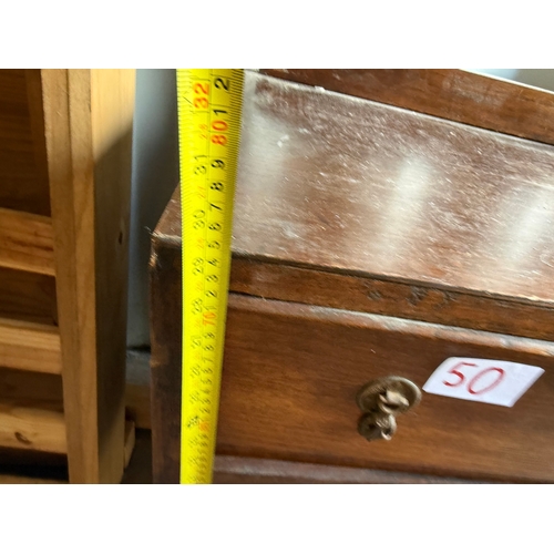 50 - Vintage three drawer chest on legs