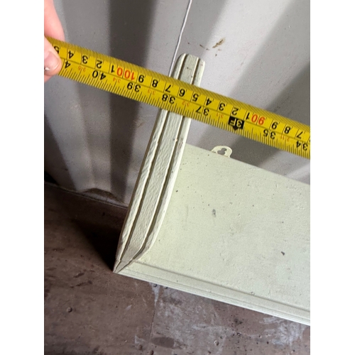 52 - Painted wall mounted shelving unit