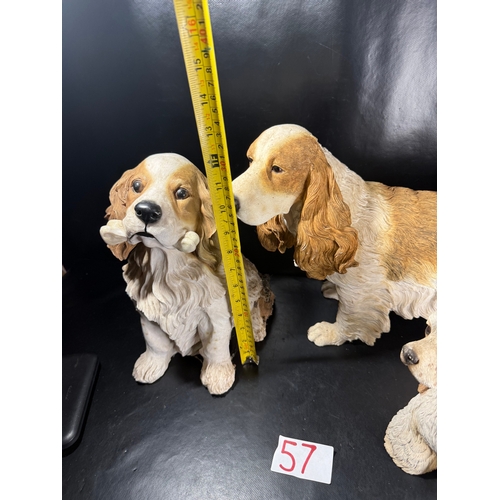 57 - Collection of decorative spaniel dog ornaments