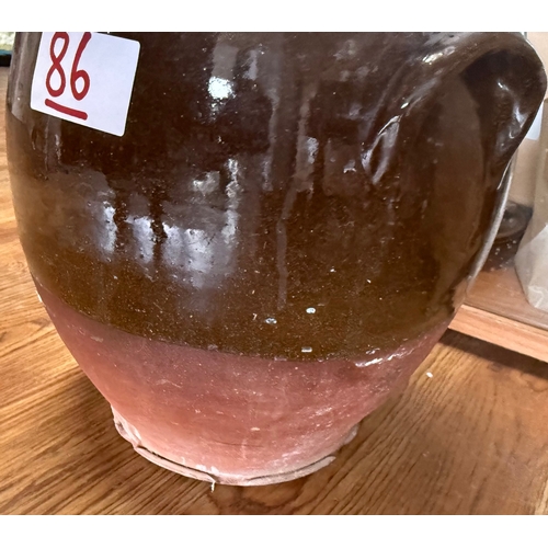 86 - Two-tone glazed planter