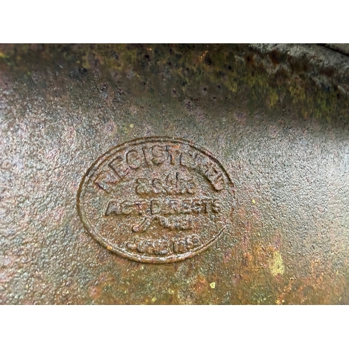 97 - Vintage metal stable corner trough