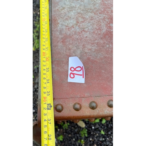 98 - Vintage riveted trough/water tank