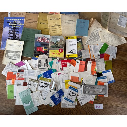 Large mixed collection of railway tickets, British Rail paperwork ...