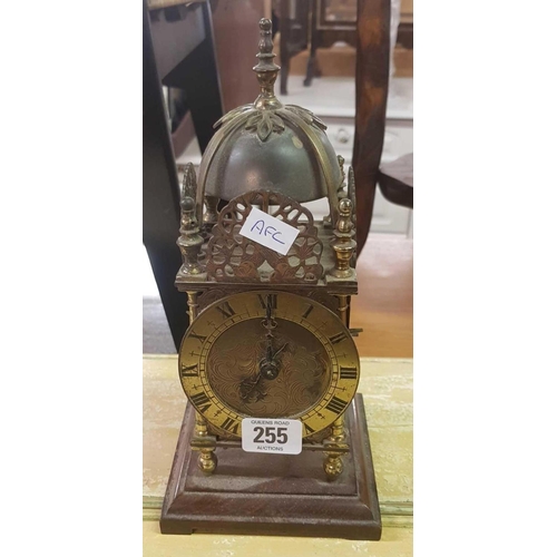 255 - BRASS MANTLE CLOCK