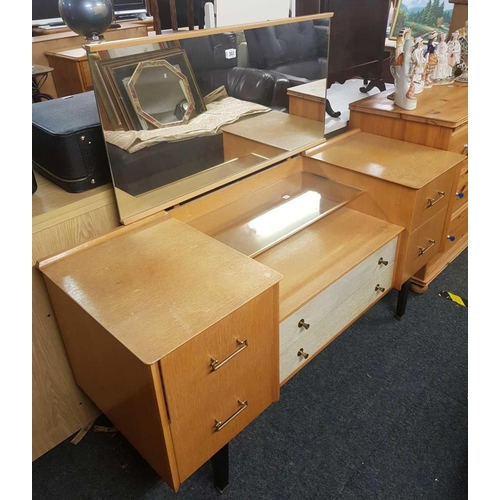 302 - RETRO DRESSING TABLE & MATCHING CHEST OF DRAWERS