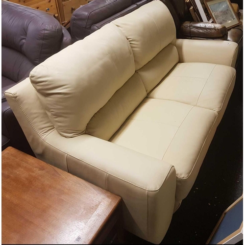 324 - CREAM 2 SEATER SETTEE