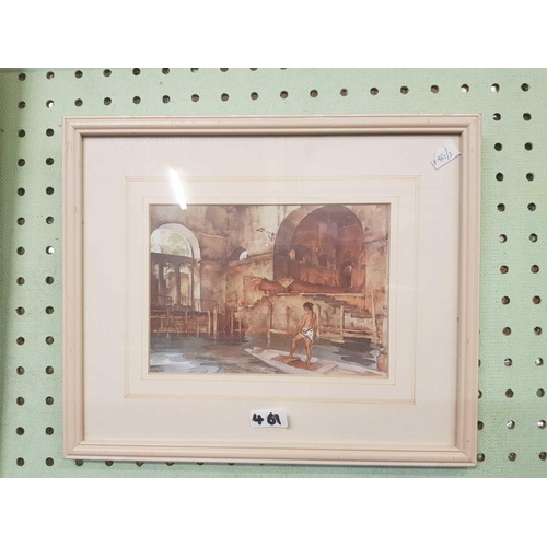 461 - WILLIAM RUSSELL FLINT RA, TWO COLOUR PRINTS OF DIFFERENT SIZES.