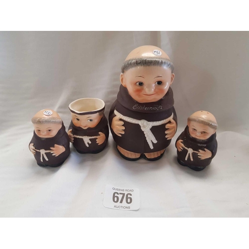 676 - 4 HUMMEL MONK FIGURES