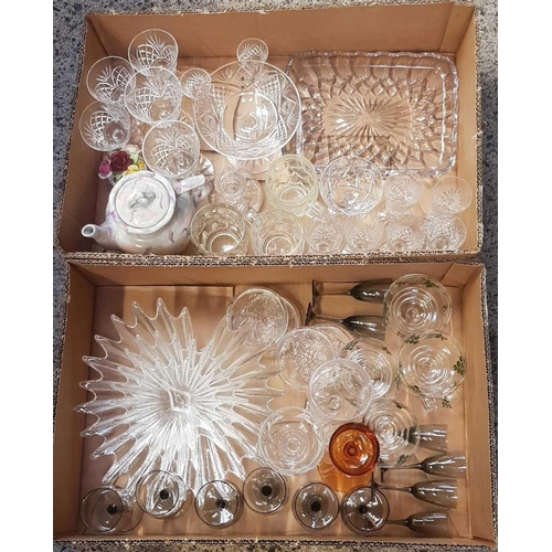 71 - 2 CARTONS OF MIXED GLASSWARE