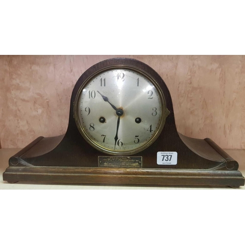 737 - VINTAGE RETRO MANTLE CLOCK