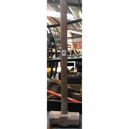 101 - LARGE WOODEN HANDLED SLEDGE HAMMER