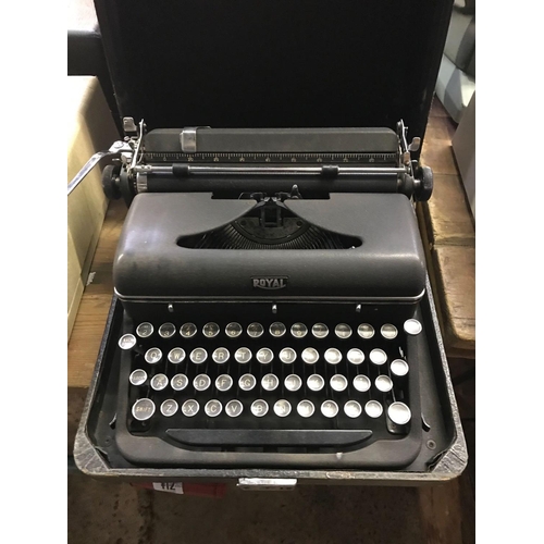 111 - CASED ROYAL TYPEWRITER IN GOOD CONDITION