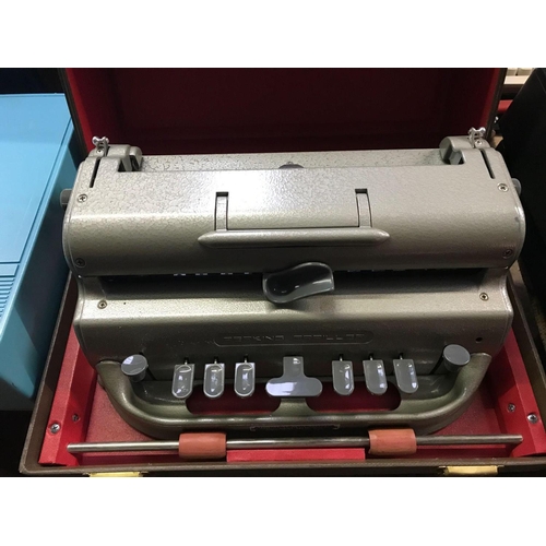 124 - CASED BRAILLE MACHINE BY PERKINS BRAILLER AMERICA - GOOD CONDITION