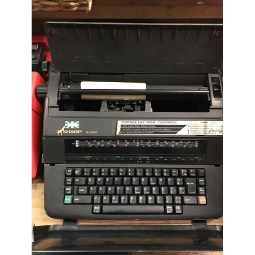 127 - SHARP PORTABLE ELECTRONIC TYPEWRITER MODEL PA-3100S