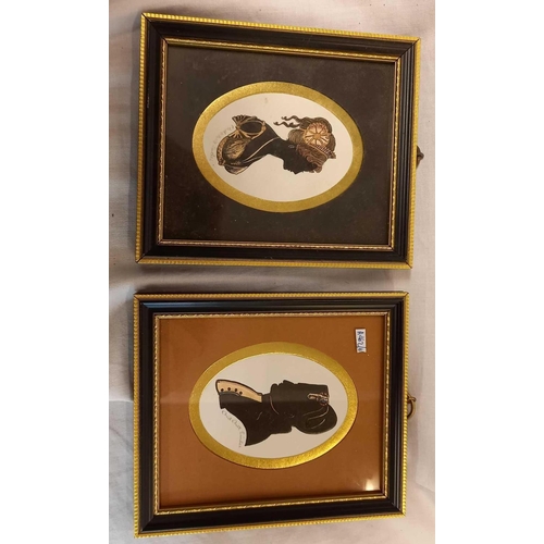 705 - F/G PAIR OF COLOURED SILHOUETTES OF NAPOLEON AND JOSEPHINE, BOTH SIGNED IN PENCIL BY EDITH ELLIOTT L... 