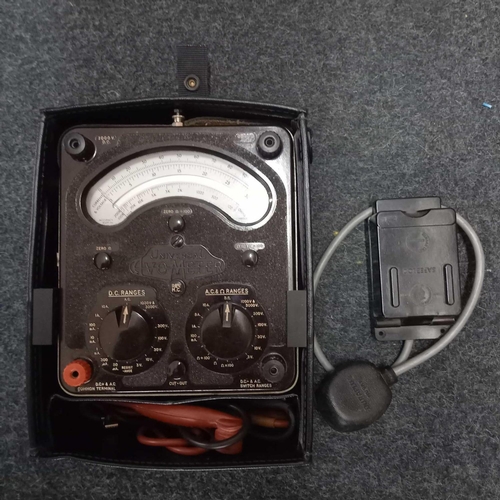 839 - PERIOD CASED UNIVERSAL AVO METER WITH CABLES ETC