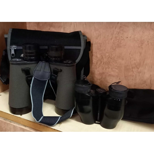 845 - 2 PAIRS OF BINOCULAR - HELENA DISCOVERY CASED & BREZZA HAWK SERIES ALSO CASED