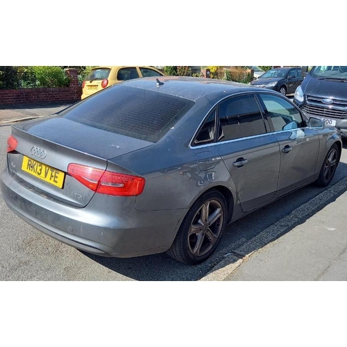 1 - AUDI A4 TECHNIK TDI VEHICLE REG: RK13 VTE - DIESEL COLOUR GREY, MOT 4TH MARCH 2022 MILEAGE :91545