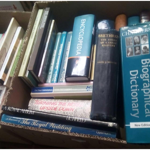 166 - 3 CARTONS OF HARDBACK & SOFT BACK BOOKS MAINLY ON RELIGIOUS ARTICLES